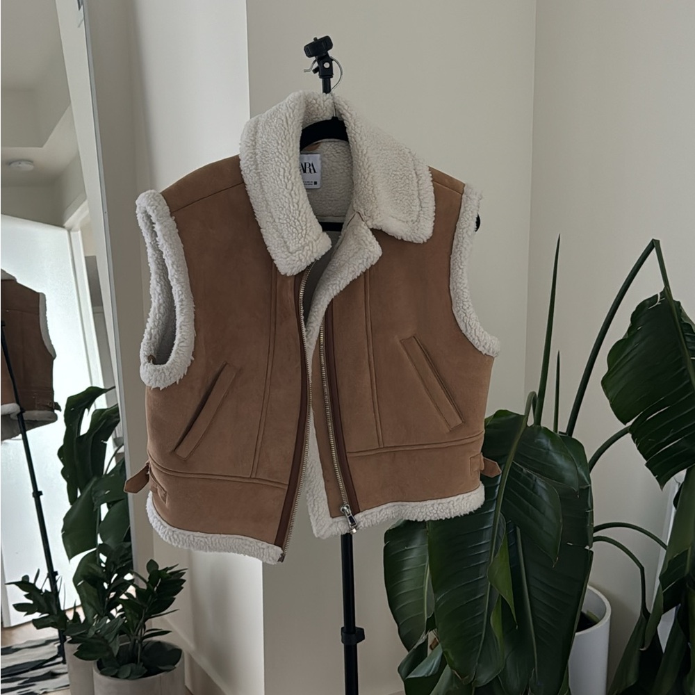Zara Fur Trimmed Vest
